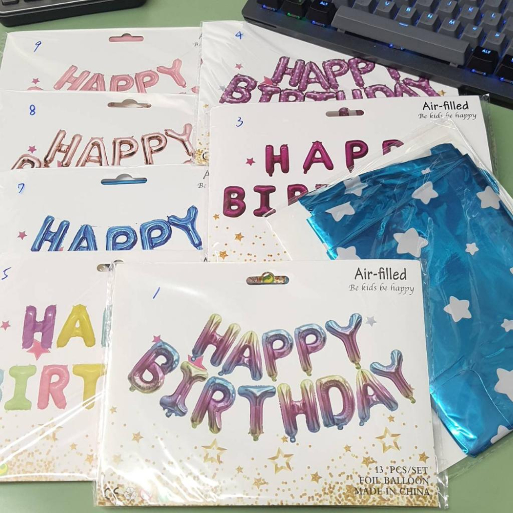 16吋生日字母氣球 慶生派對佈置 週歲裝飾 英文字母造型氣球 伊代企業社-細節圖5