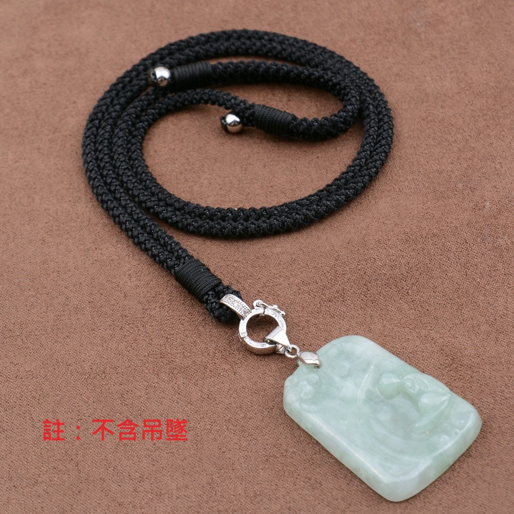 【昱晶閣】黃金吊墜專用手工掛繩 四葉草沙金可調節項鍊繩 玉墜翡翠玉佩掛墜繩-規格圖8