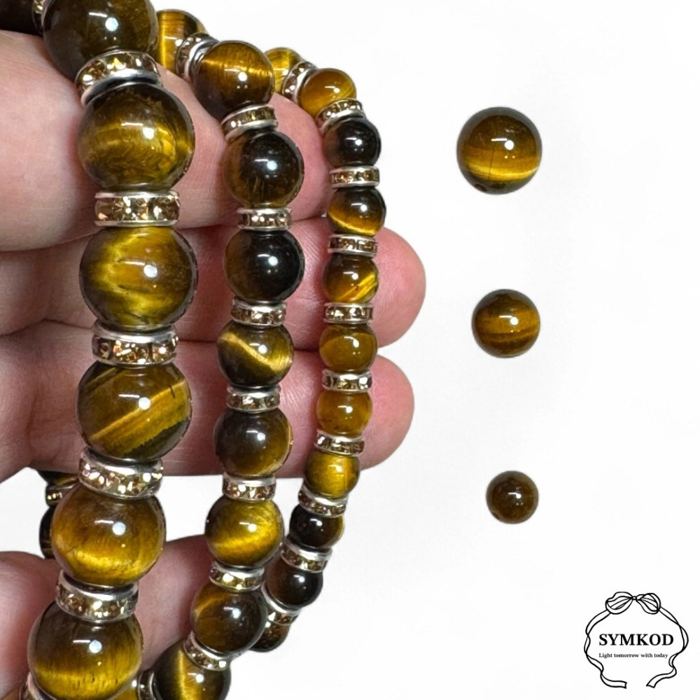 [辛‧寇德]黃虎眼石串珠 事業守護 星期二拜訪客戶x演講簡報x聚財行動力x 談判好氣場 台灣在地手串 贈消磁石及收納盒-細節圖4