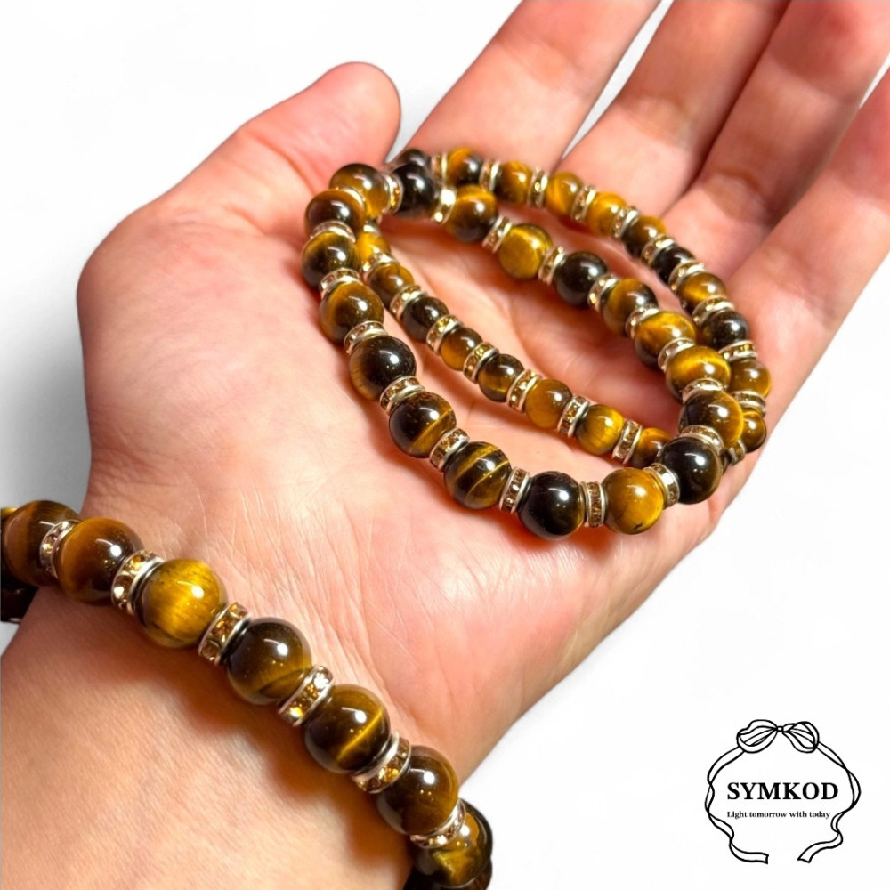 [辛‧寇德]黃虎眼石串珠 事業守護 星期二拜訪客戶x演講簡報x聚財行動力x 談判好氣場 台灣在地手串 贈消磁石及收納盒-細節圖5