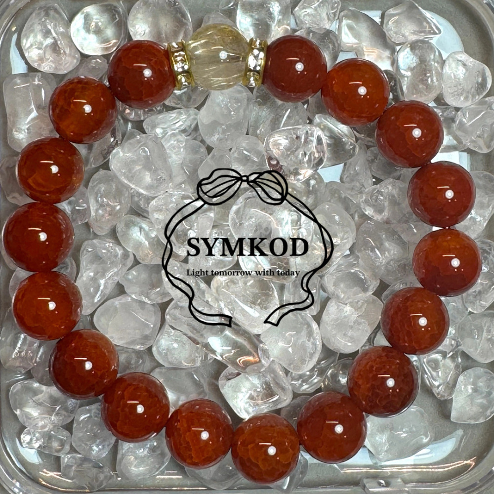 [辛‧寇德]爆紋紅瑪瑙手珠串珠帶來自信果斷六字大明咒守護或金鈦晶聚財招貴人 週二商務簽約 台灣在地手串贈消磁石及收納盒-細節圖6