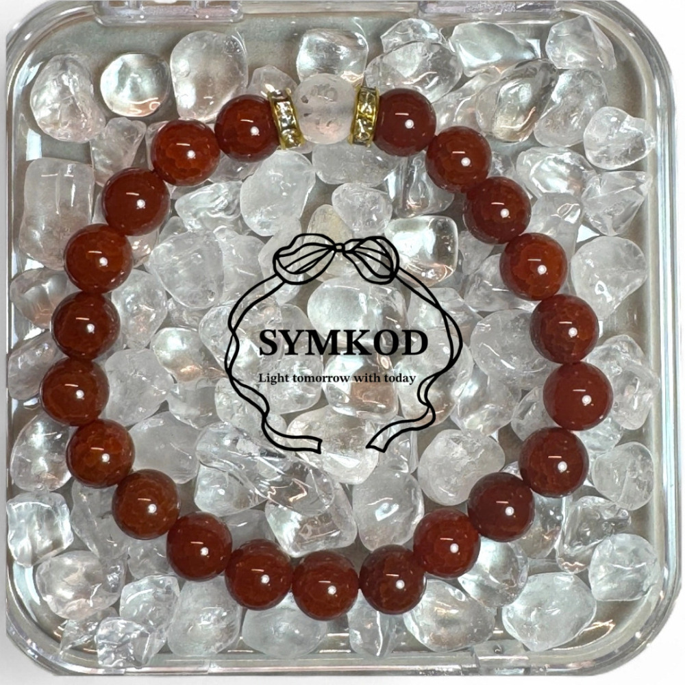 [辛‧寇德]爆紋紅瑪瑙手珠串珠帶來自信果斷六字大明咒守護或金鈦晶聚財招貴人 週二商務簽約 台灣在地手串贈消磁石及收納盒-細節圖7