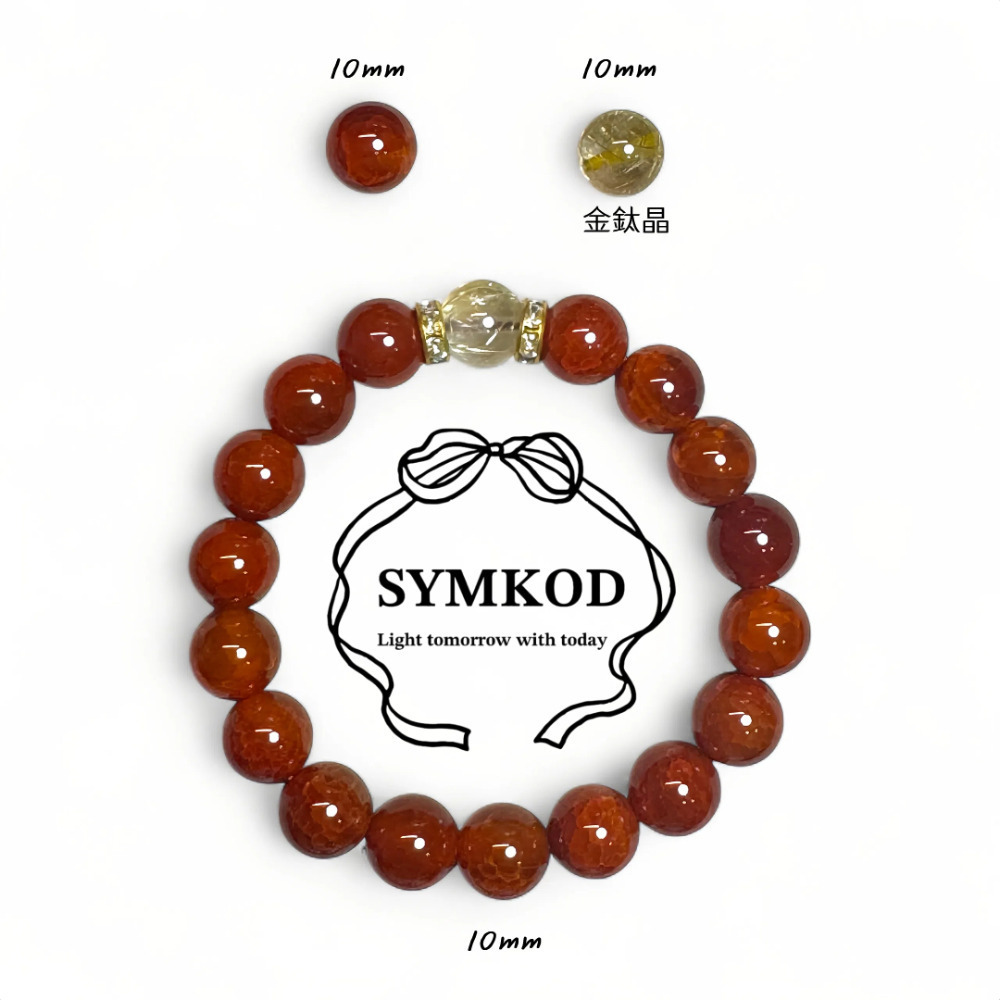 [辛‧寇德]爆紋紅瑪瑙手珠串珠帶來自信果斷六字大明咒守護或金鈦晶聚財招貴人 週二商務簽約 台灣在地手串贈消磁石及收納盒-規格圖9