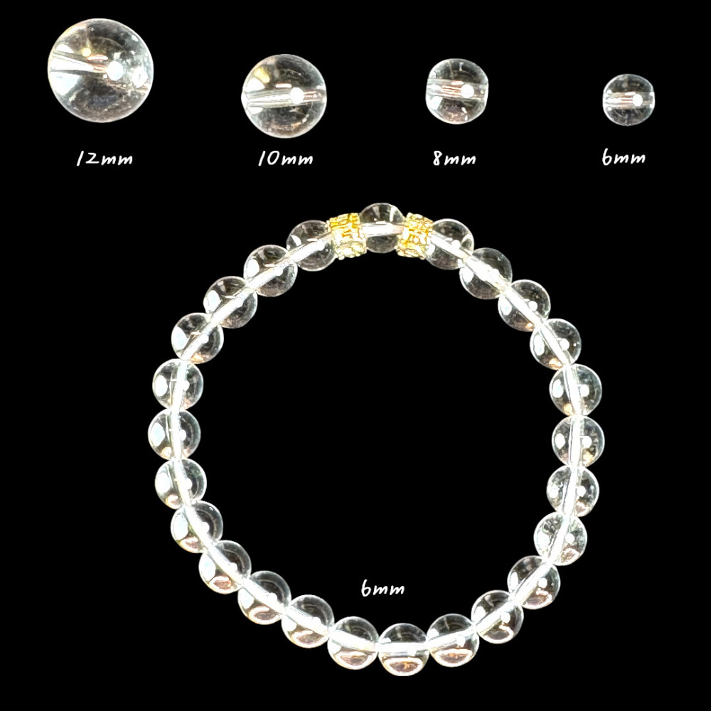 [辛‧寇德]天然白水晶手鍊 六字大明咒 能量串珠手串  助溝通表達交流 學習考試  開運招財 台灣手作附消磁石及收納盒-細節圖4