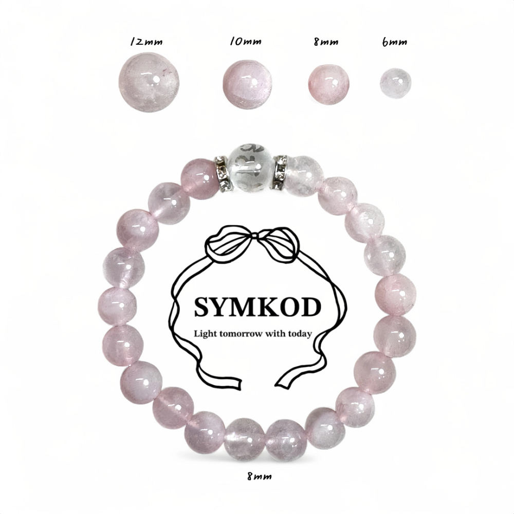 [辛‧寇德]天然粉晶手鍊手串 助靈感創意 提升人緣桃花 六字大明咒守護 台灣手作即時出貨 實拍品質把關附消磁石及收納盒-細節圖4