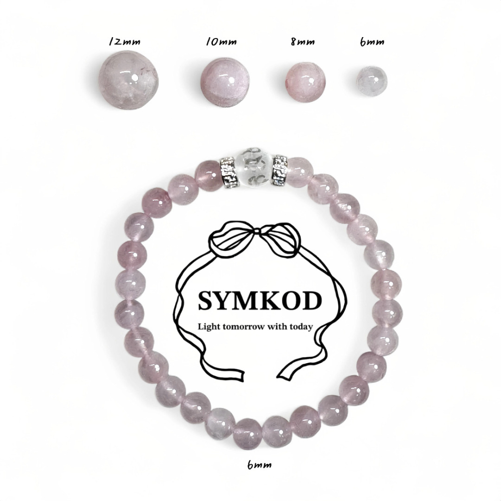 [辛‧寇德]天然粉晶手鍊手串 助靈感創意 提升人緣桃花 六字大明咒守護 台灣手作即時出貨 實拍品質把關附消磁石及收納盒-細節圖5