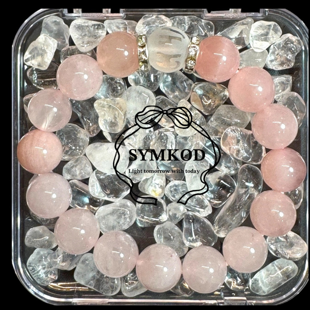 [辛‧寇德]天然粉晶手鍊手串 助靈感創意 提升人緣桃花 六字大明咒守護 台灣手作即時出貨 實拍品質把關附消磁石及收納盒-細節圖8