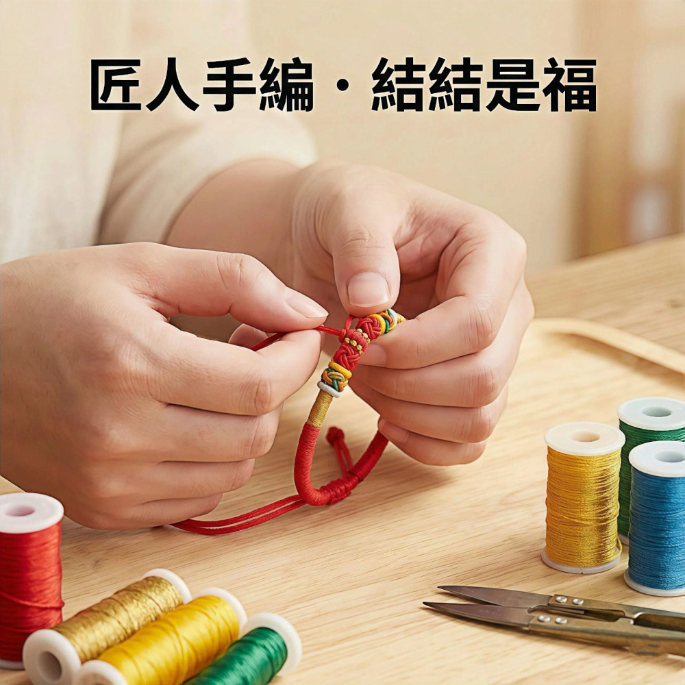 寶寶半成品手繩 DIY手工穿珠 五彩金剛結紅繩 嬰兒彌月禮 轉運保平安 舒適親膚 可穿硬金飾品 兒童開運手鍊-細節圖5