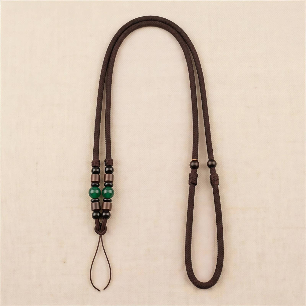 天然瑪瑙項鍊繩 多款可選 虎眼石 石榴石 黑瑪瑙 菩提根 手工編織吊墜繩 玉佩掛繩 替換繩 珠寶線 翡翠蜜蠟-細節圖3