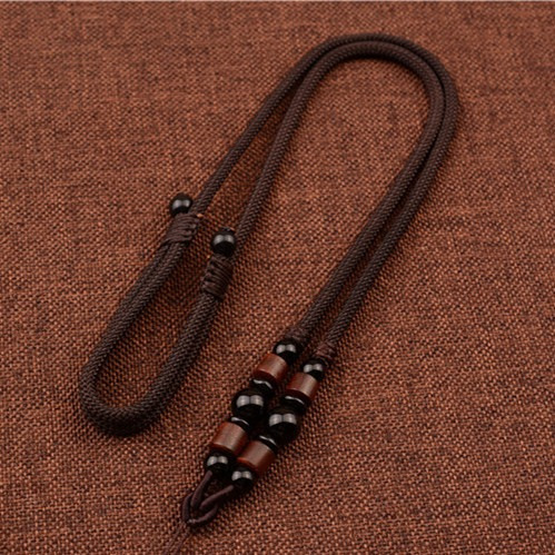 天然瑪瑙項鍊繩 多款可選 虎眼石 石榴石 黑瑪瑙 菩提根 手工編織吊墜繩 玉佩掛繩 替換繩 珠寶線 翡翠蜜蠟-規格圖9