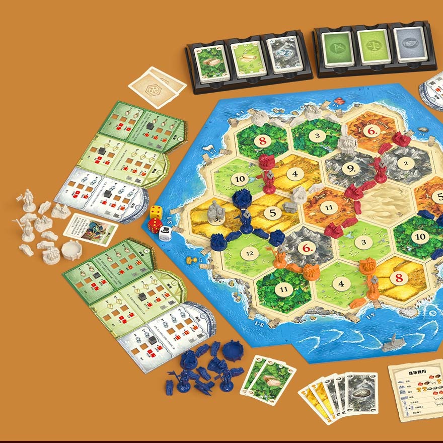 <孩子王桌遊> 滿千免運 正版桌遊 卡坦島 騎士擴充 Catan Cities & Knights 繁體中文版-細節圖2