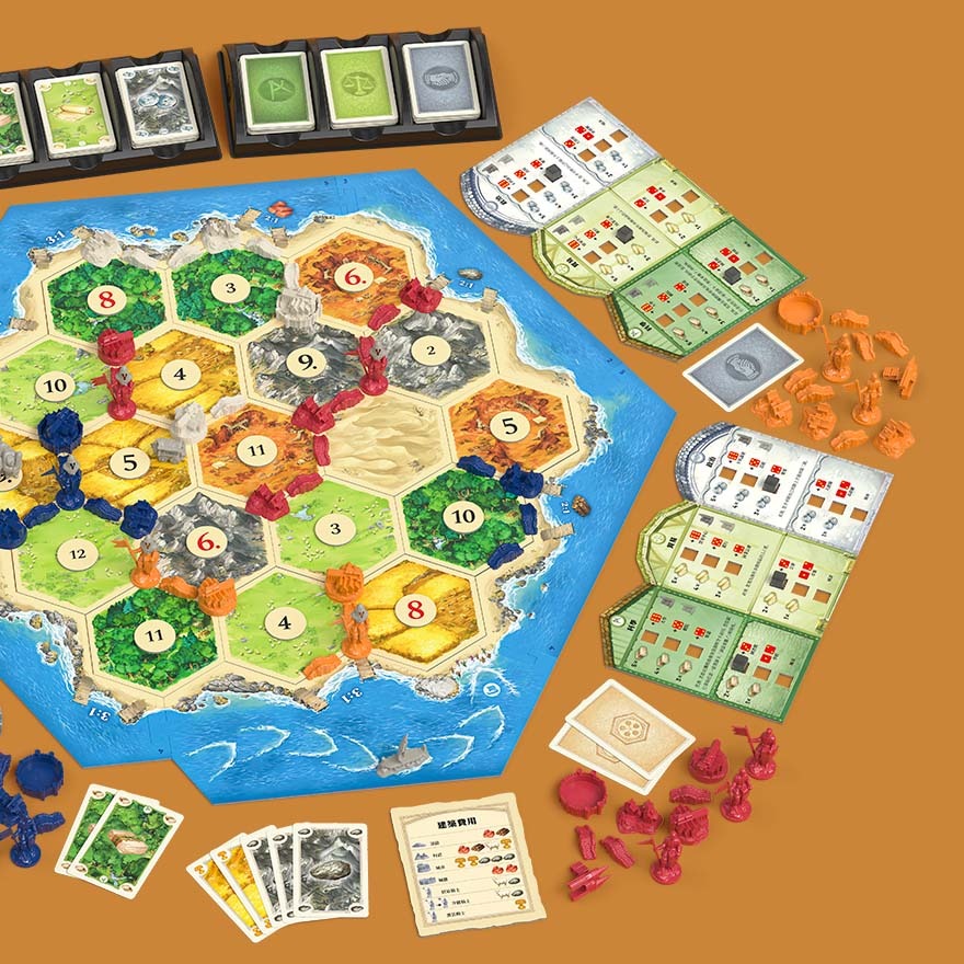 <孩子王桌遊> 滿千免運 正版桌遊 卡坦島 騎士擴充 Catan Cities & Knights 繁體中文版-細節圖3