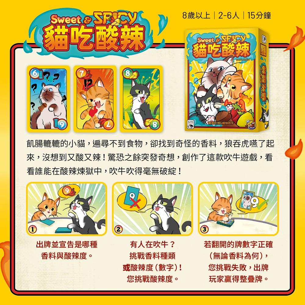 <滿千免運> 正版桌遊 貓吃酸辣 繁體中文版-細節圖4