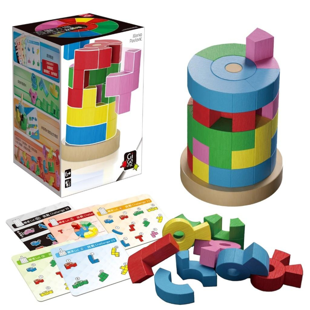 <滿千免運> 正版桌遊桌遊 百變方塊立體塔 繁體中文版-細節圖2