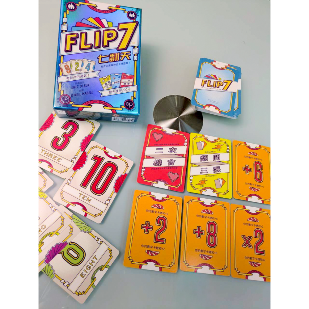 <滿千免運> 正版桌遊 七翻天 Flip7 繁體中文版-細節圖2