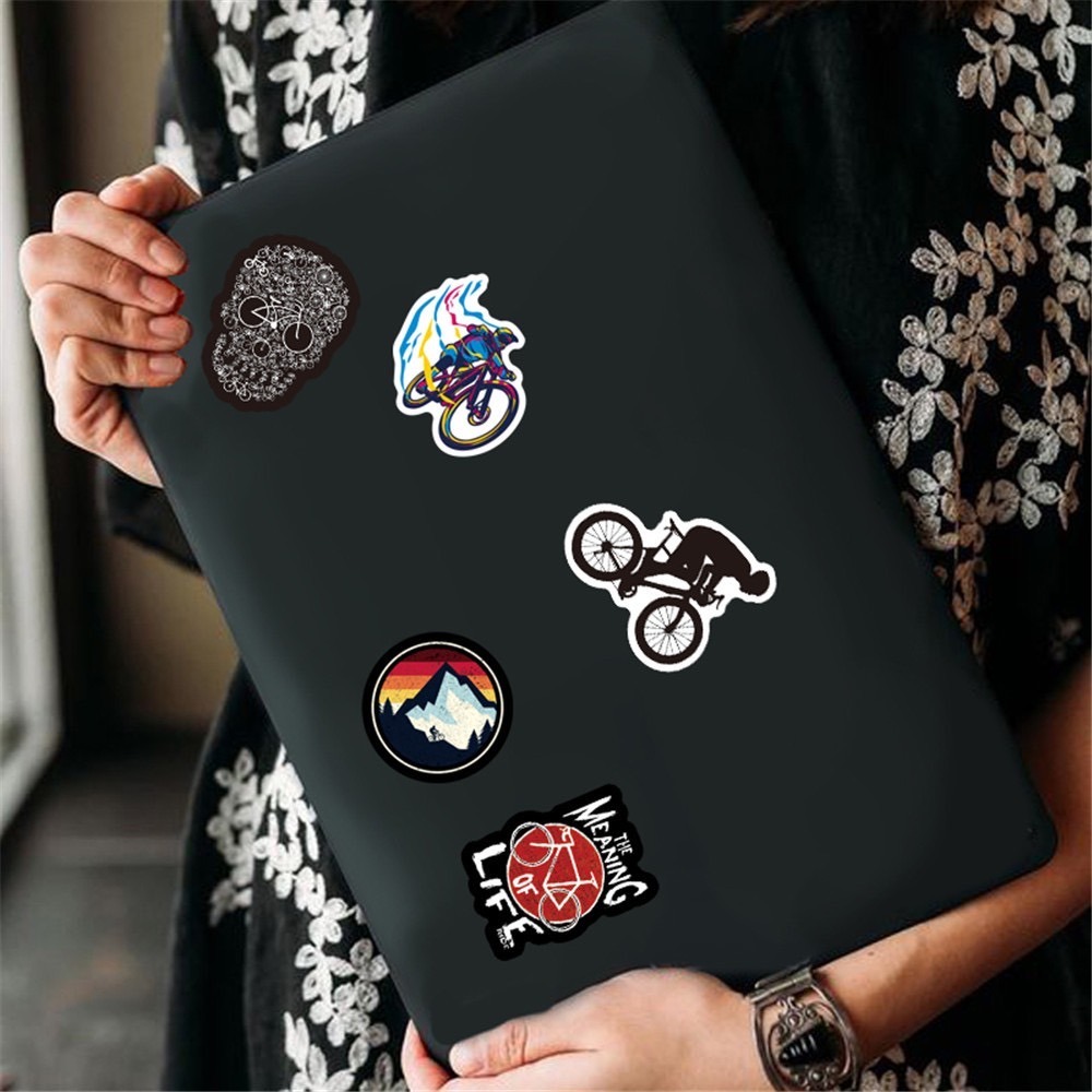 台灣現貨+快速出貨✨1套50張機車&腳踏車主題貼紙、自行車造型貼紙、極限摩托車貼紙、行李箱貼紙、裝備貼紙、生活用品貼紙-細節圖5