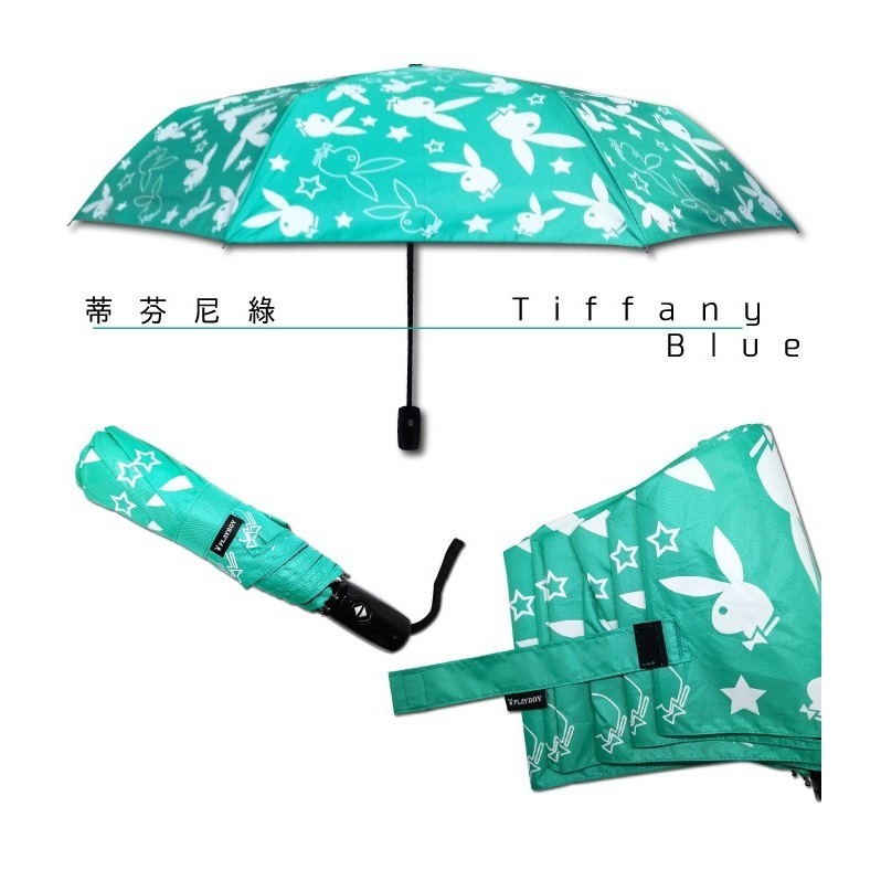 【PLAYBOY】星光閃爍款 23吋 全遮黑膠防風自動傘 摺疊傘 遮陽傘-細節圖4