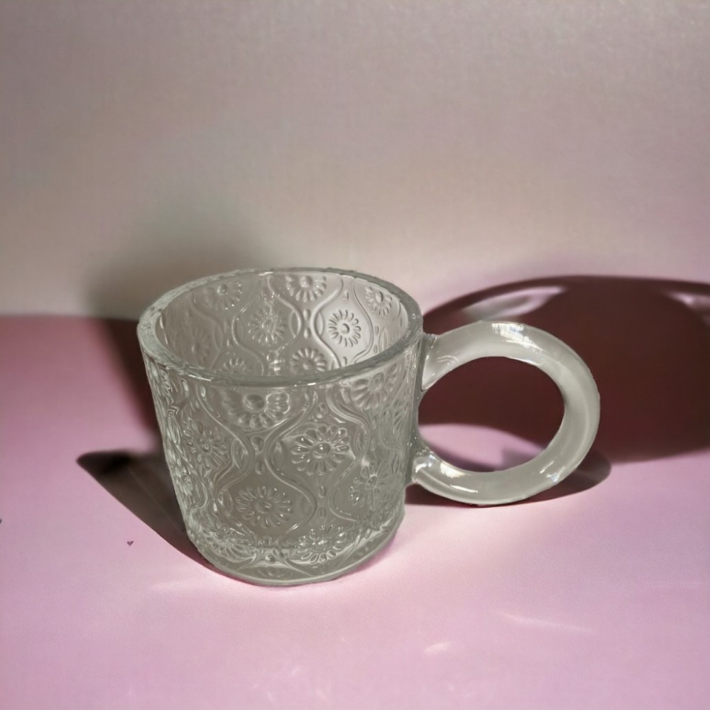 ✨愛鴨咖啡✨大耳玻璃杯 圓環馬克杯 果汁杯 日系玻璃杯-規格圖2