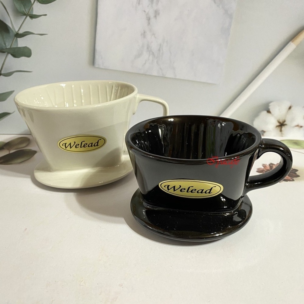 ✨愛鴨咖啡✨滴漏濾杯 Welead 陶瓷 扇形 濾杯 1-2人份/2-4人份-細節圖2