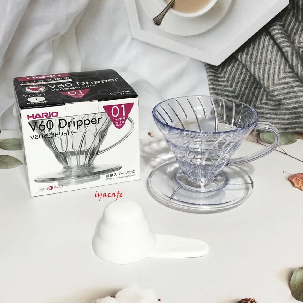 ✨愛鴨咖啡✨Hario VD-01T VD-02R VD-03T 錐形 AS 樹脂 濾杯 附咖啡匙 1-2人份-規格圖3