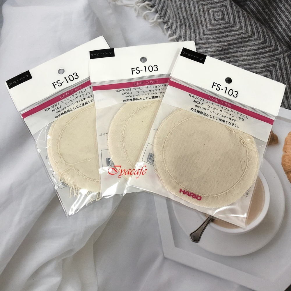 ✨愛鴨咖啡✨Hario FS-103 虹吸壺 過濾布5片/F-103S過濾器 TCA2 TCA3 TCA5 適用-細節圖2