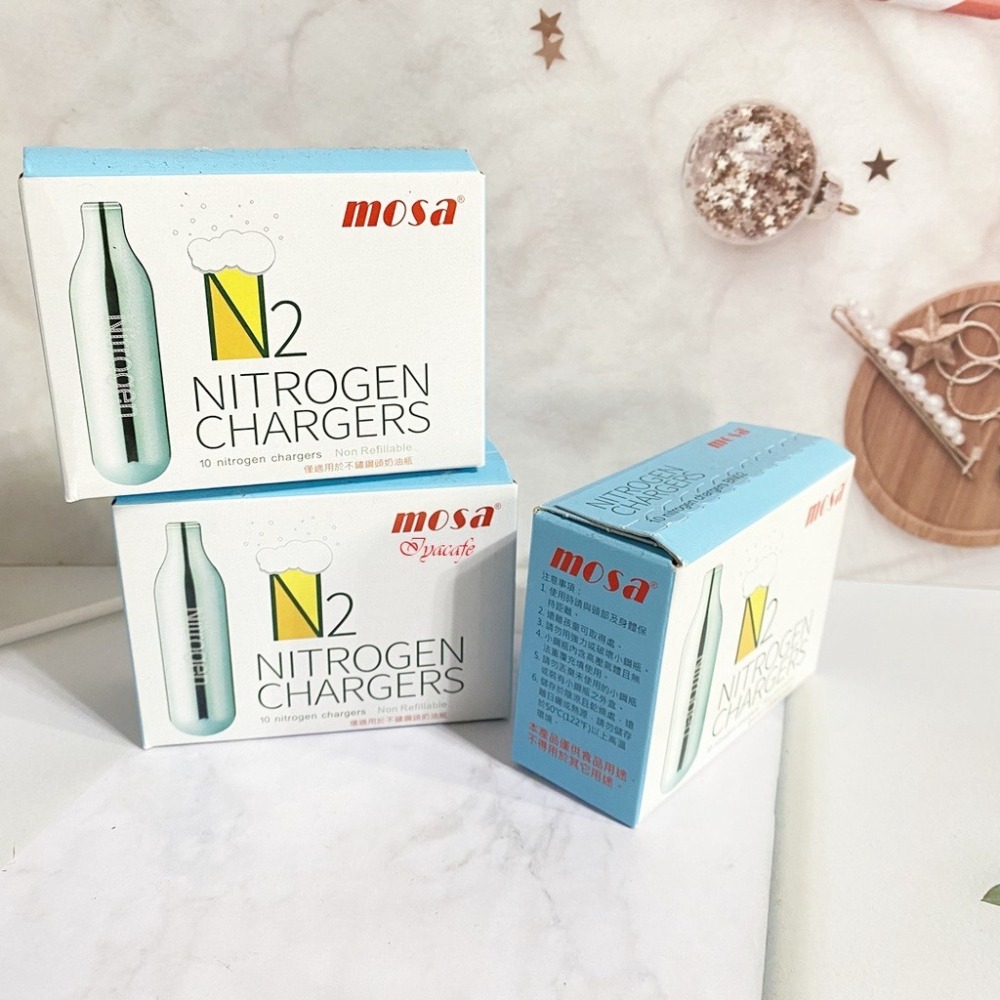 ✨愛鴨咖啡✨MOSA 奶油槍 氮氣 氣瓶 N2 子彈 10顆/盒 氮氣咖啡-細節圖3