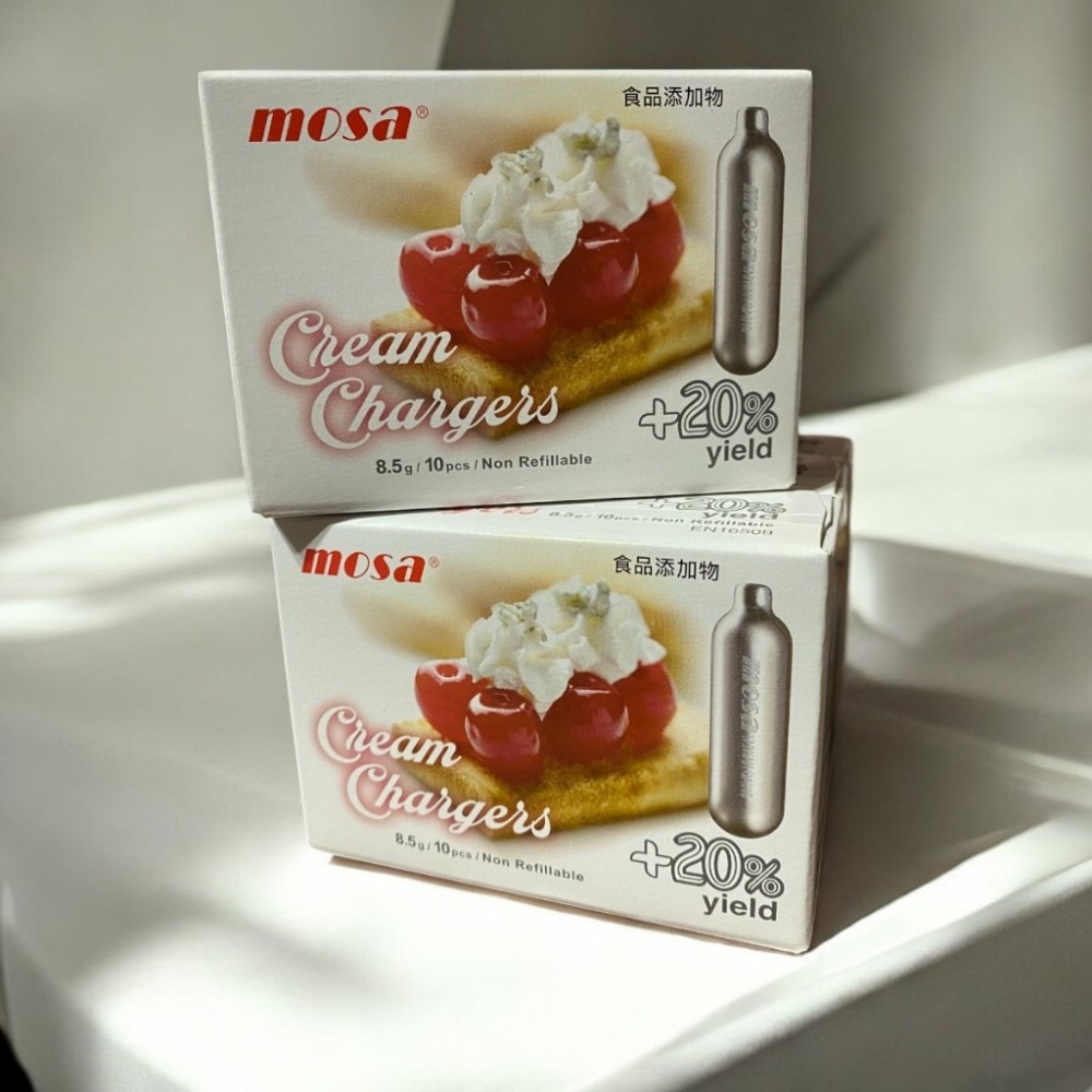 ✨愛鴨咖啡✨奶油槍氣瓶8.5g MOSA 奶油槍 氮氣咖啡 奶油花 蛋糕奶油 氣瓶 10顆/盒-細節圖2