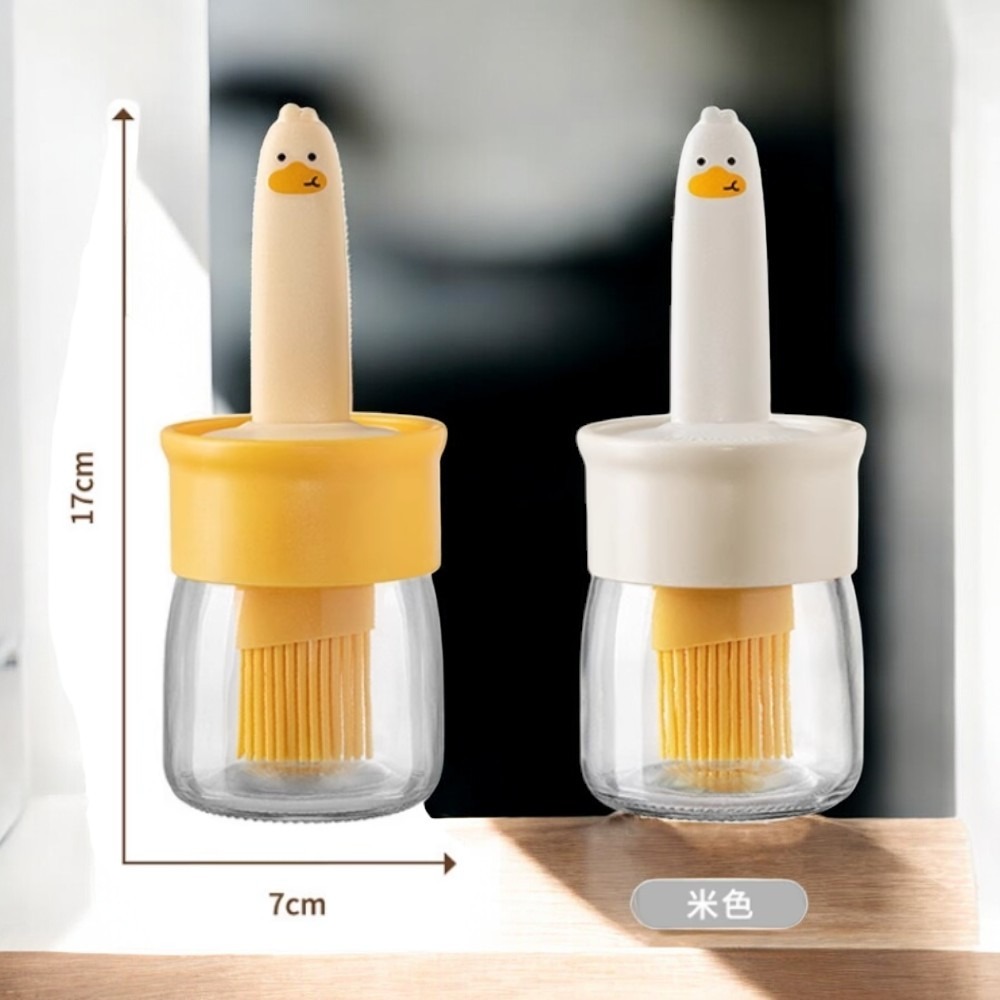 ✨愛鴨咖啡✨油刷瓶 硅膠刷+玻璃油瓶 燒烤油刷 氣炸鍋油刷-細節圖5