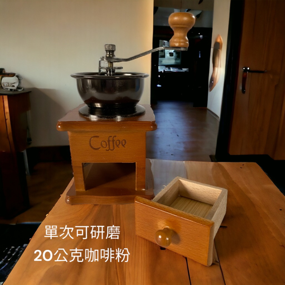 ✨愛鴨咖啡✨復古櫸木 手搖磨豆機 可調整粗細度 家用磨豆機 陶瓷機芯手搖咖啡磨豆機-細節圖2