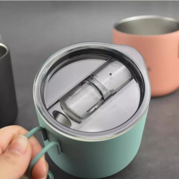 ✨愛鴨咖啡✨工業風馬克杯 不銹鋼水杯 不銹鋼馬克杯 果汁杯 咖啡杯 登山 露營 馬克杯-細節圖3