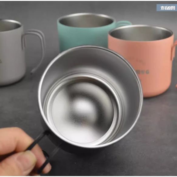 ✨愛鴨咖啡✨工業風馬克杯 不銹鋼水杯 不銹鋼馬克杯 果汁杯 咖啡杯 登山 露營 馬克杯-細節圖4