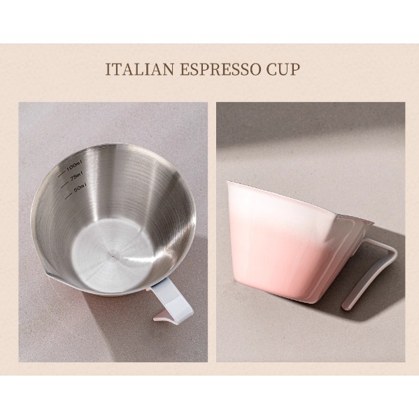 ✨愛鴨咖啡✨304不銹鋼 濃縮咖啡萃取杯 刻度量杯 奶盅 不銹鋼量杯-細節圖3