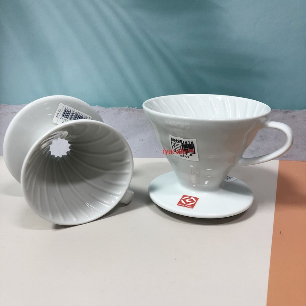 ✨愛鴨咖啡✨正品公司貨 HARIO VDC-01W VDC-02W 陶瓷 濾杯 附咖啡匙-細節圖2