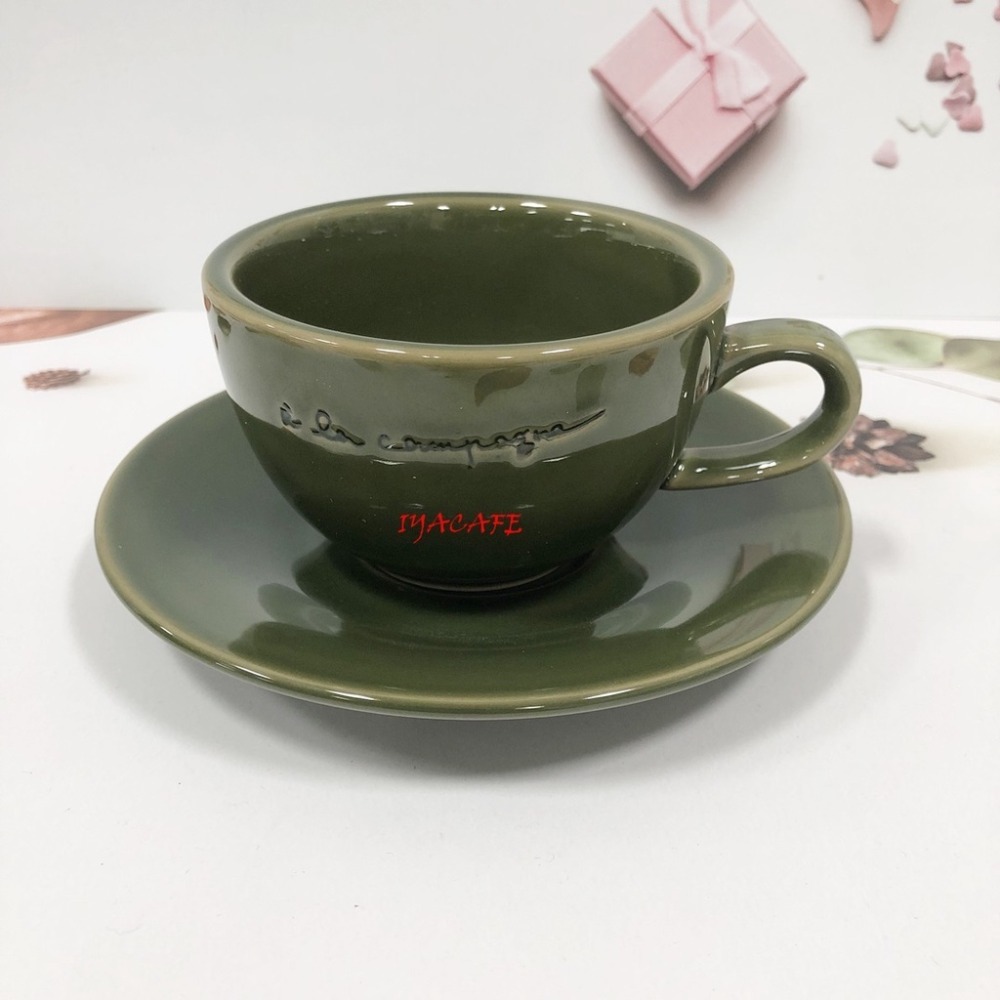✨愛鴨咖啡✨彩釉陶瓷 卡布其諾咖啡杯 拉花杯 咖啡杯盤組-規格圖4