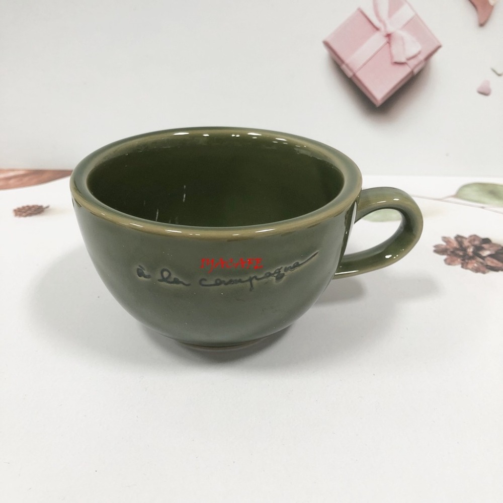 ✨愛鴨咖啡✨彩釉陶瓷 卡布其諾咖啡杯 拉花杯 咖啡杯盤組-規格圖4