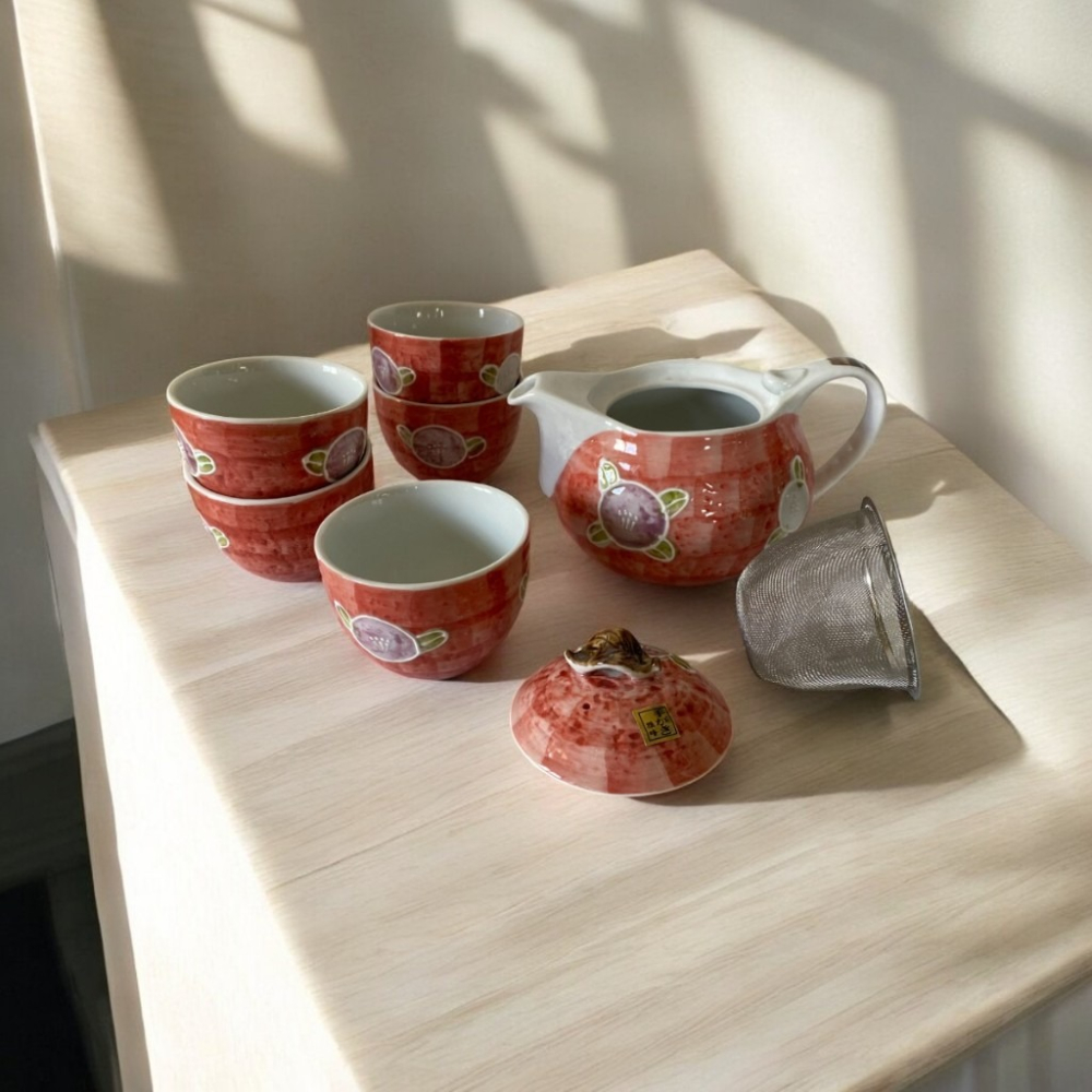 ✨愛鴨咖啡✨手繪花茶具組 花茶壺 茶具組-細節圖2