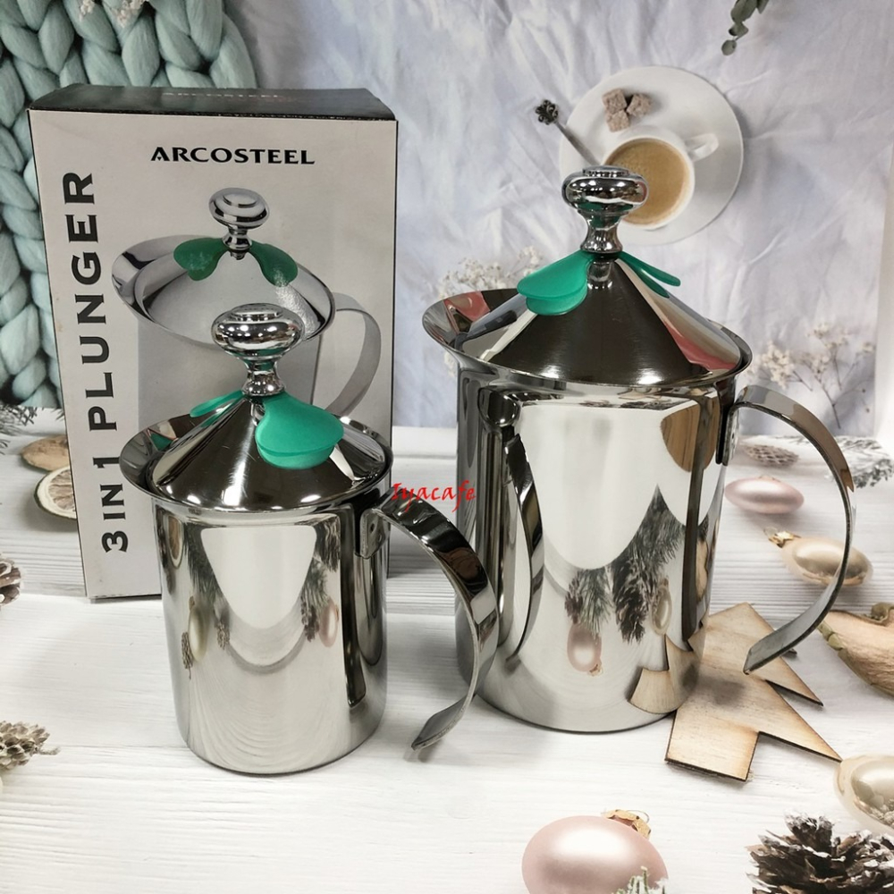 ✨愛鴨咖啡✨Arcosteel 頂級玩家型 不銹鋼 手動 奶泡器 發泡器 420cc/920cc-細節圖4