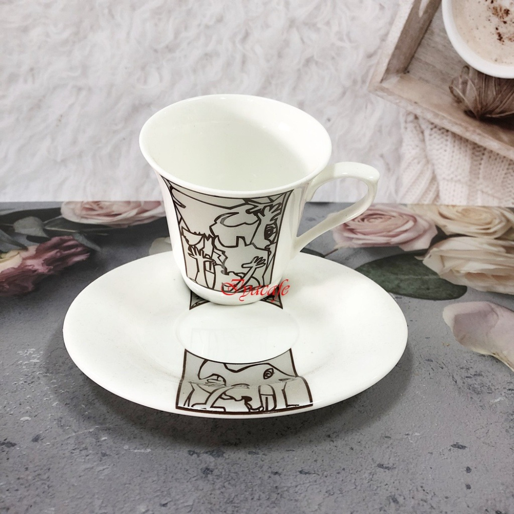 ✨愛鴨咖啡✨格爾尼卡 咖啡杯 咖啡杯盤組 2杯2盤 250cc-細節圖4