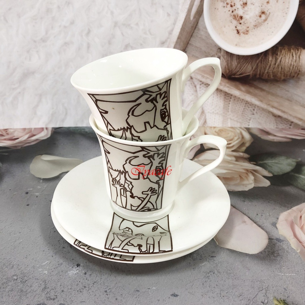 ✨愛鴨咖啡✨格爾尼卡 咖啡杯 咖啡杯盤組 2杯2盤 250cc-細節圖5