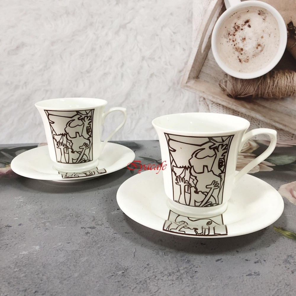 ✨愛鴨咖啡✨格爾尼卡 咖啡杯 咖啡杯盤組 2杯2盤 250cc-細節圖6