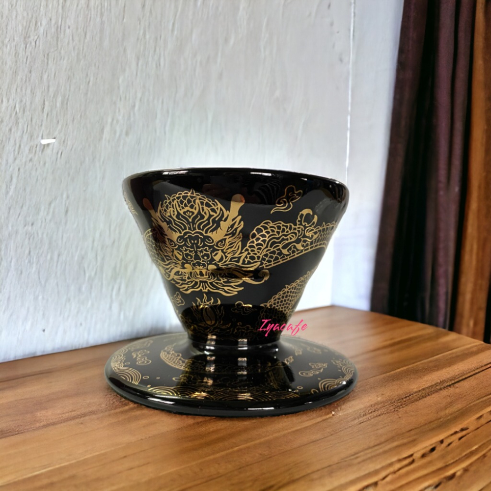 ✨愛鴨咖啡✨HARIO V60 龍年限定濾杯 龍咖凌霄 1-2人份錐形陶瓷濾杯-細節圖3