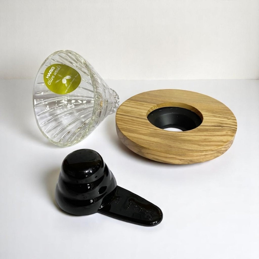 ✨愛鴨咖啡✨HARIO VCWN-40-OV 橄欖木花茶壺 咖啡壺 泡茶壺 400ml VDG-01-OV橄欖木濾杯-細節圖4