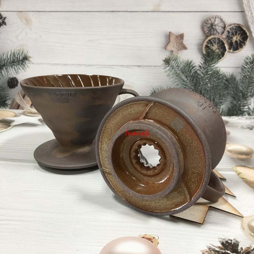 ✨愛鴨咖啡✨陶作坊 HARIO VDCR-02-BR 老岩泥 錐形濾杯-細節圖2