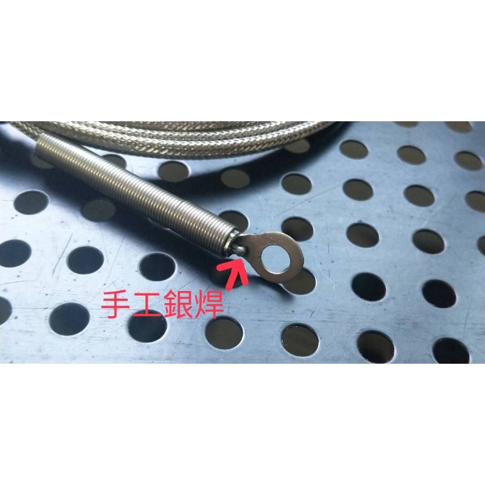 JENCHIA K型熱電偶 K TYPE 5mm R端子中管燒銀銲/鐵網線（3/4）/2米-細節圖4