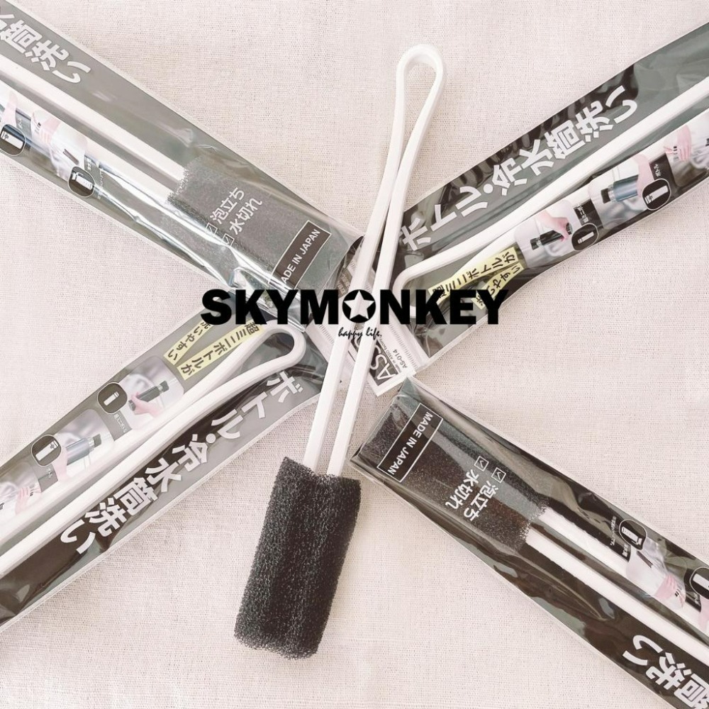 Sky Monkey 日本製 迷你洗瓶刷 ASSO 可替換海綿 洗瓶刷 洗杯刷 小 奶瓶刷 保溫瓶刷 窄口瓶刷 瓶刷-細節圖2