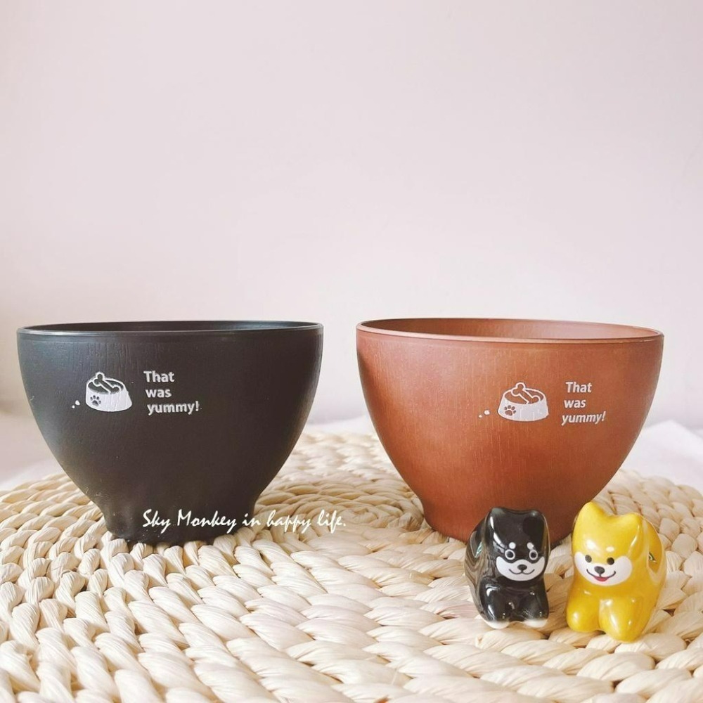 Sky Monkey 日本製 日式木紋耐熱碗 柴犬貓咪 塑膠碗 柴犬碗 日本碗 飯碗日本製 日式飯碗 日本飯碗-細節圖4