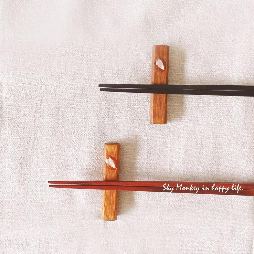 Sky Monkey 日本製 實木筷架 櫻花木製筷架 櫸木筷架 筷子架 日本筷架 日本製筷架 木頭筷架 櫻花筷架-細節圖2