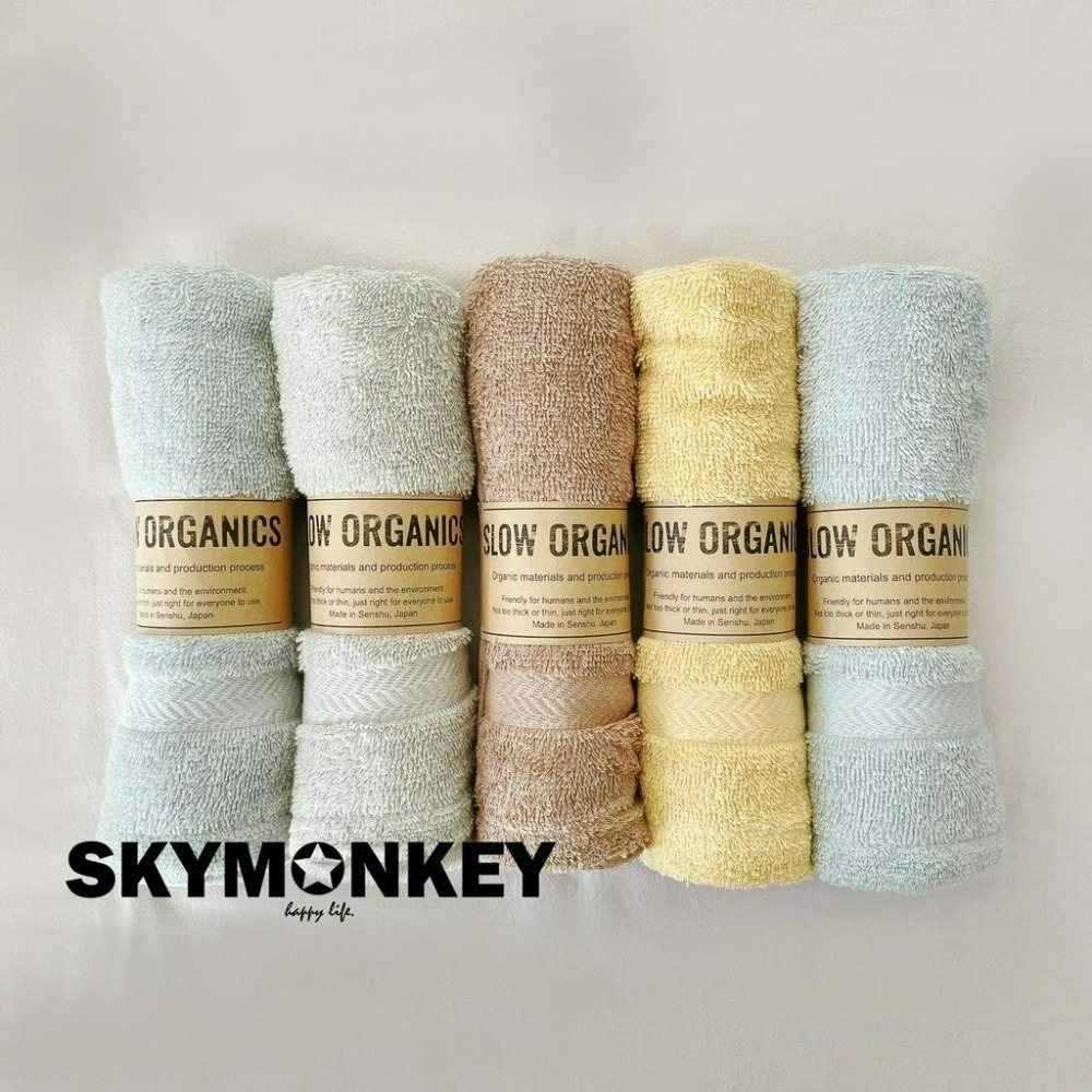 Sky Monkey☆日本製 日本純棉毛巾 有機棉毛巾 stylem瀧定大阪 薄毛巾 運動毛巾 洗臉毛巾 吸水毛巾-細節圖3