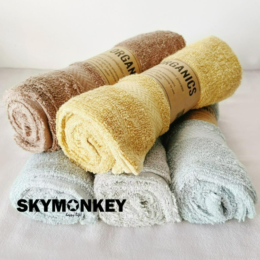 Sky Monkey☆日本製 日本純棉毛巾 有機棉毛巾 stylem瀧定大阪 薄毛巾 運動毛巾 洗臉毛巾 吸水毛巾-細節圖6