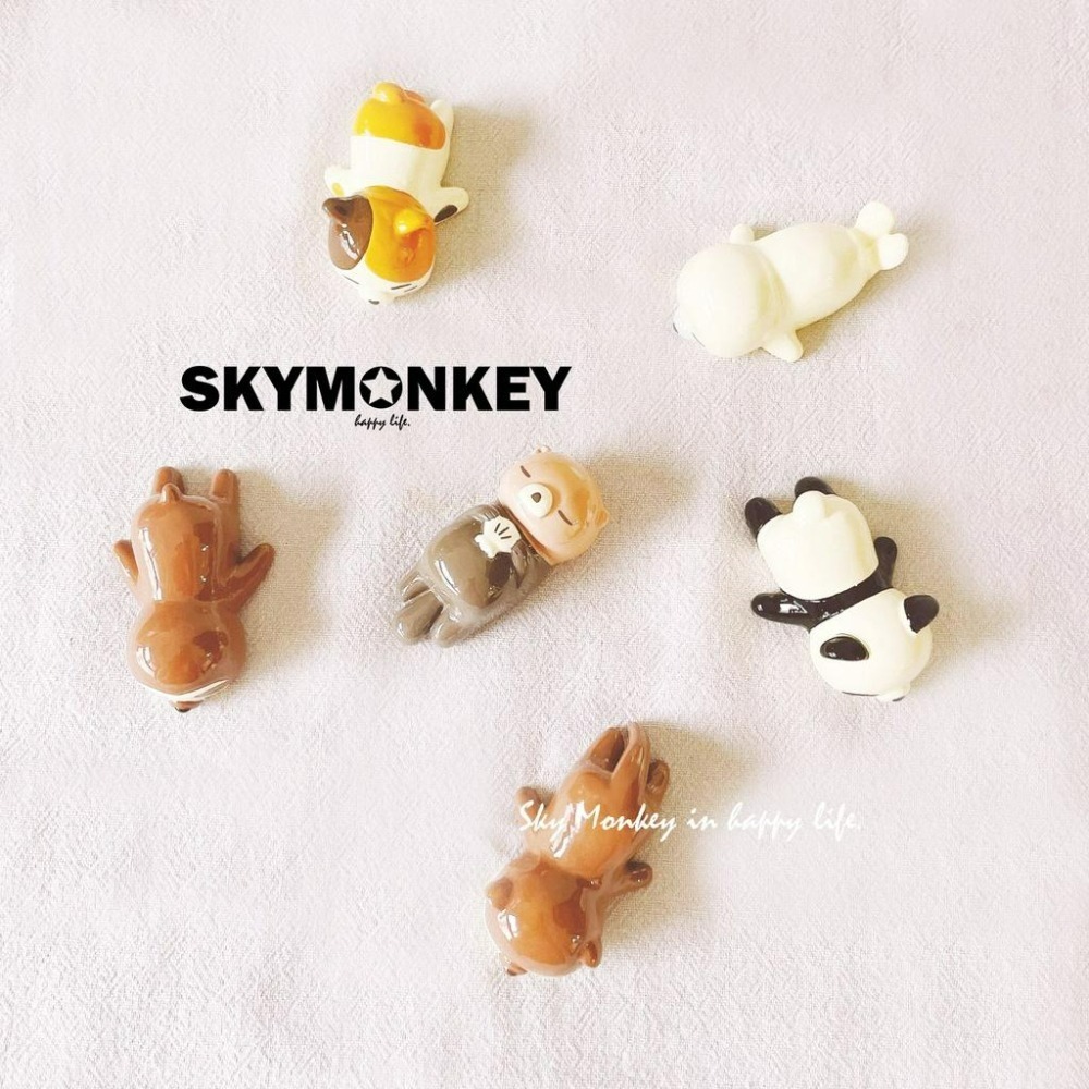 Sky Monkey 日本 打瞌睡吧~動物筷架 筷子架 日本筷架 兒童筷架 可愛動物筷架 可愛筷架 貓咪樹懶筷架-細節圖2